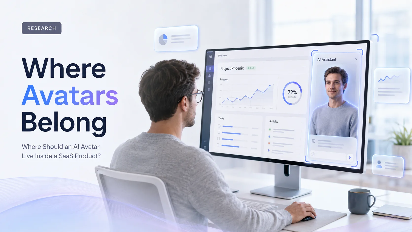 A SaaS user viewing a contextual AI assistant inside a product dashboard.