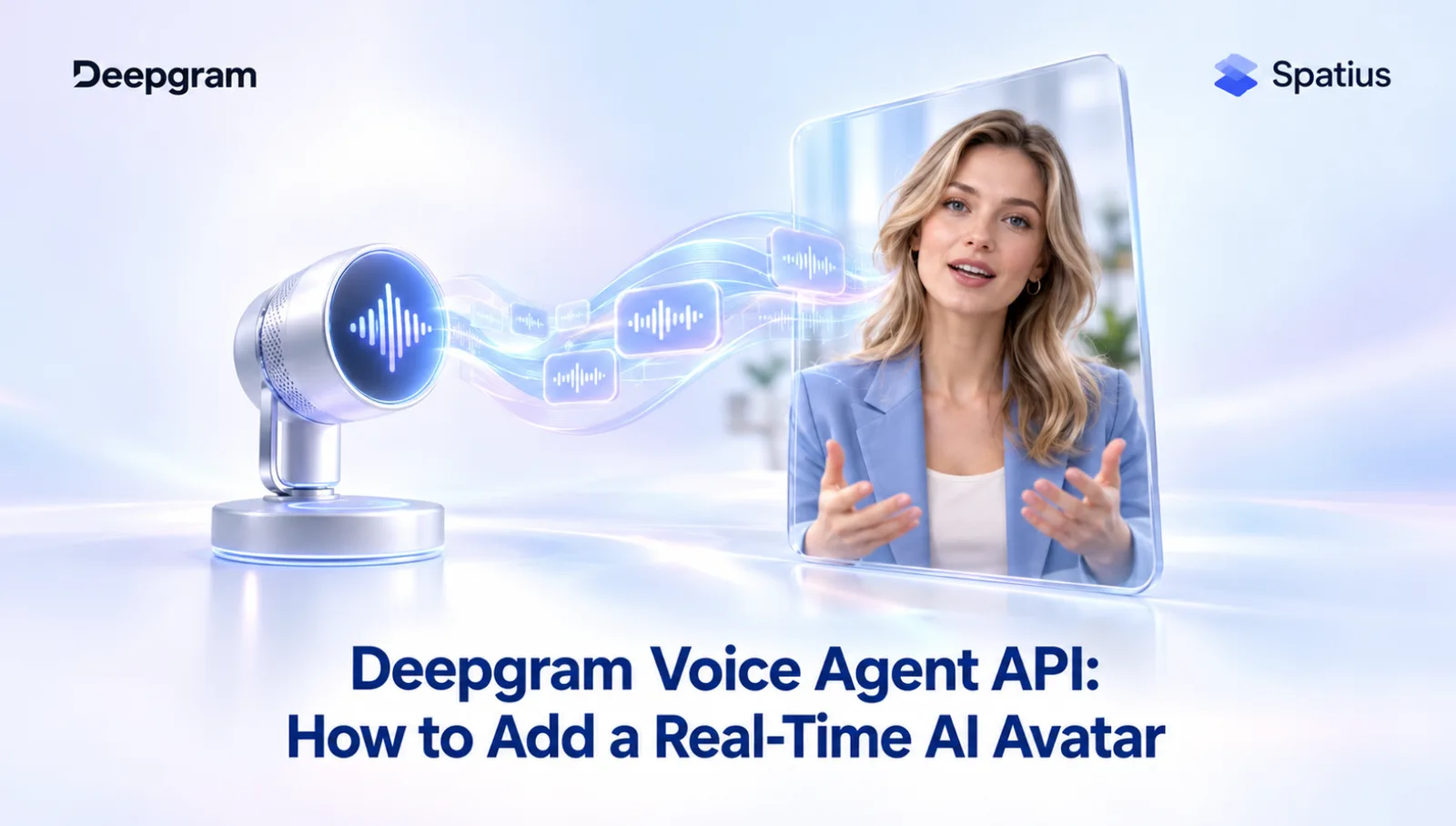 Deepgram Voice Agent audio driving a locally rendered Spatius real-time avatar