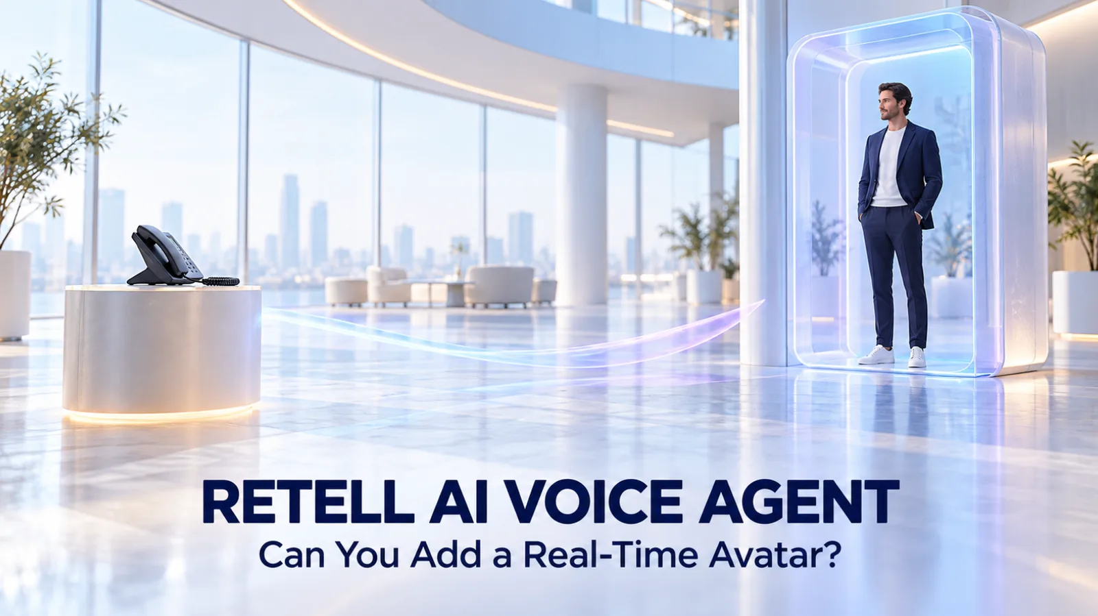 Retell AI voice agent evaluated with a separate real-time avatar interface